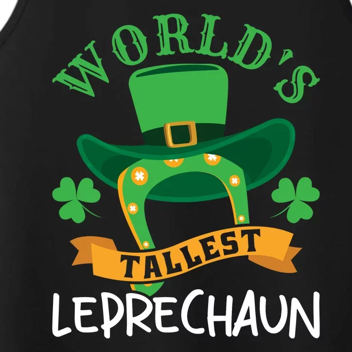 World's Tallest Leprechaun Funny St Patricks Day Performance Tank