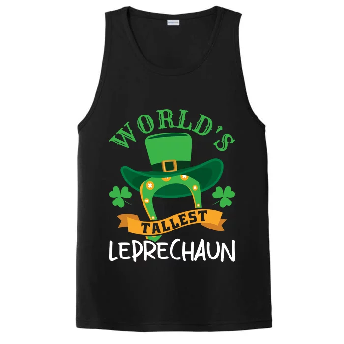 World's Tallest Leprechaun Funny St Patricks Day Performance Tank