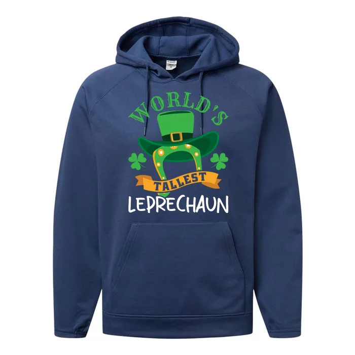 World's Tallest Leprechaun Funny St Patricks Day Performance Fleece Hoodie