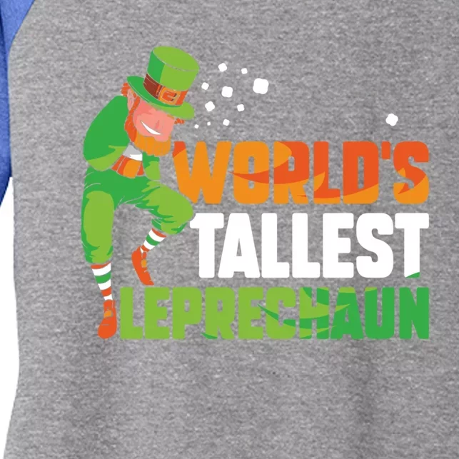 World's Tallest Leprechaun Ireland Irish St Patricks Day Cute Gift Women's Tri-Blend 3/4-Sleeve Raglan Shirt