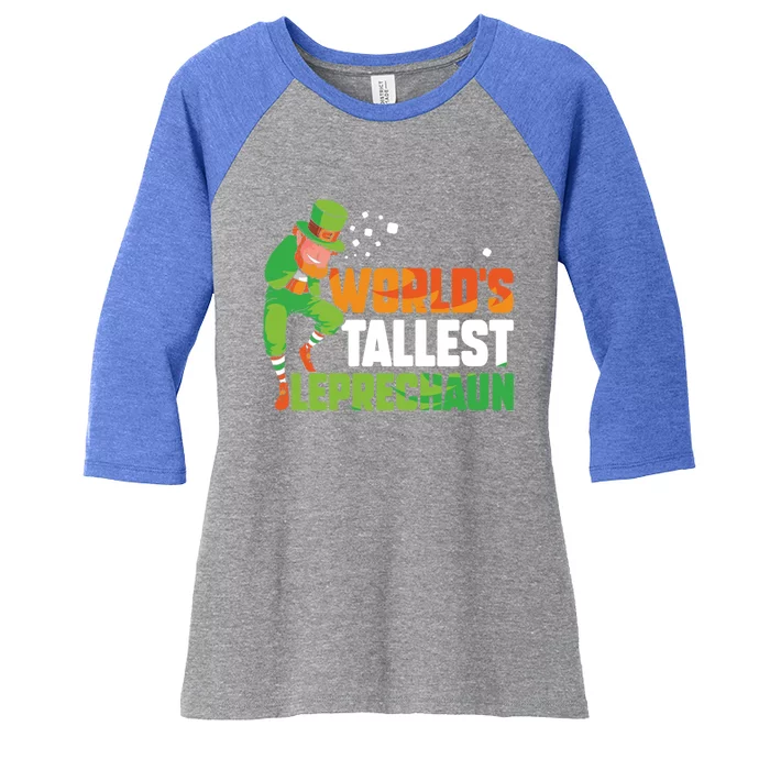 World's Tallest Leprechaun Ireland Irish St Patricks Day Cute Gift Women's Tri-Blend 3/4-Sleeve Raglan Shirt