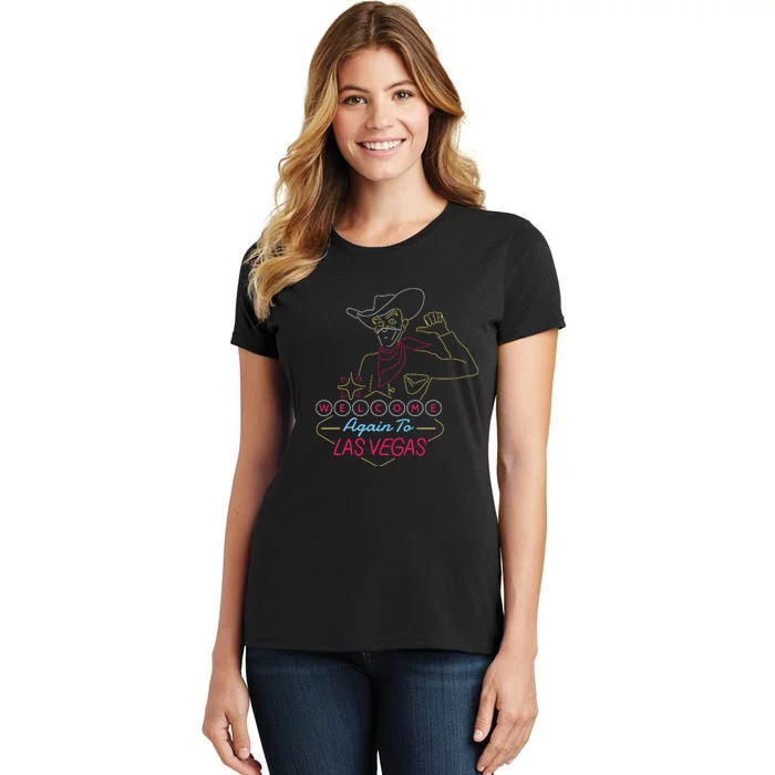 Welcome To Las Vegas Again Neon Sign Women's T-Shirt