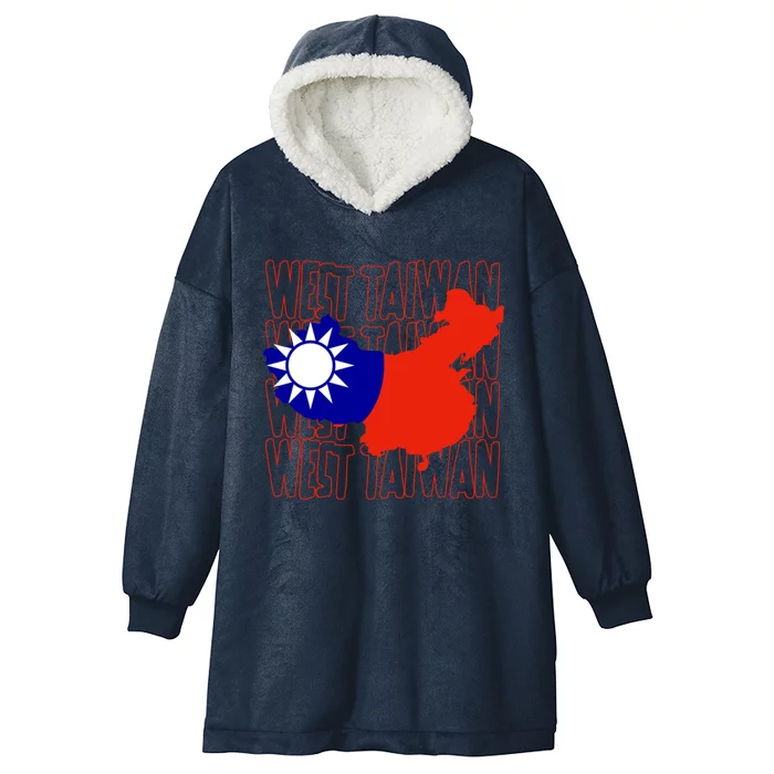 West Taiwan Map Classic Gift Cute Gift Hooded Wearable Blanket