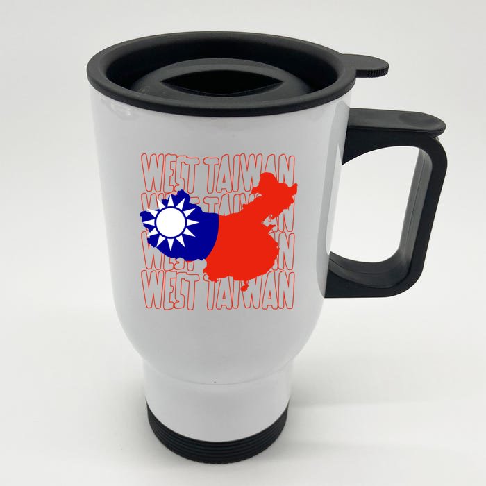 West Taiwan Map Classic Gift Cute Gift Front & Back Stainless Steel Travel Mug