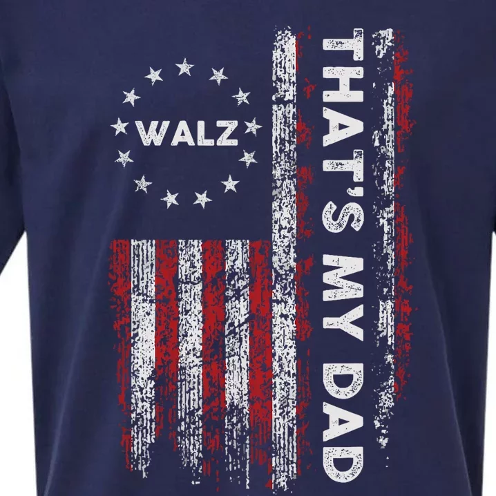 Walz That’S My Dad! Harris Walz 2024 President Election Sueded Cloud Jersey T-Shirt