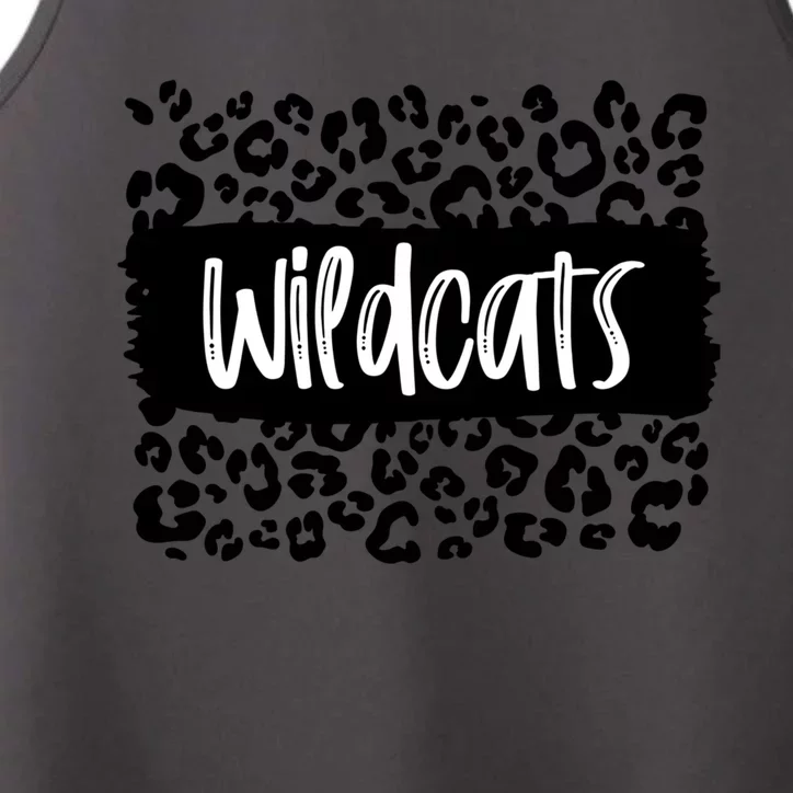 Wildcats Team Mascot School Spirit Game Night Leopard Print Cool Gift Performance Tank