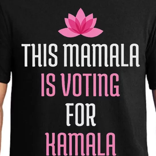 Wo This Mamala Is Voting For Kamala Harris 2024 Lotus Flower Pajama Set