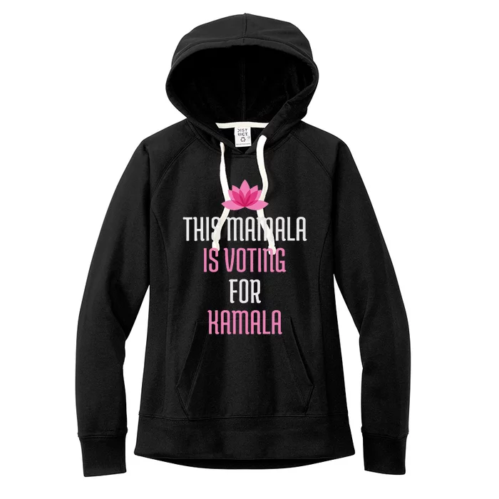 Wo This Mamala Is Voting For Kamala Harris 2024 Lotus Flower Women's Fleece Hoodie