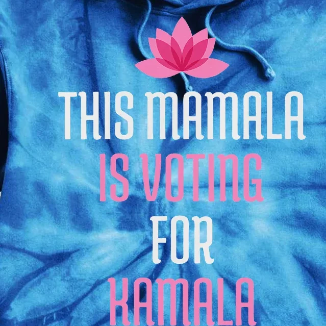 Wo This Mamala Is Voting For Kamala Harris 2024 Lotus Flower Tie Dye Hoodie