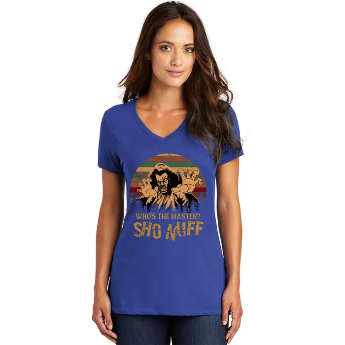 Who's The Master? Sho Nuff Vintage The Last Dragon Women's V-Neck T-Shirt