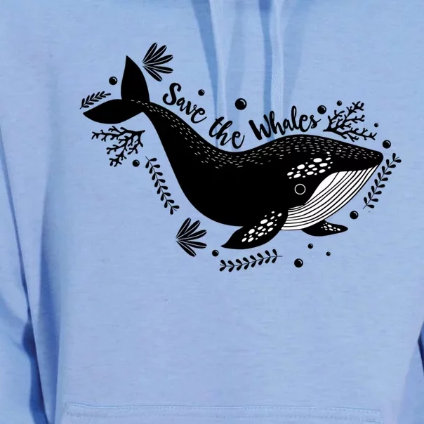 Whale Tail Marine Biologist Environtalist Save The Whales Gift Unisex Surf Hoodie