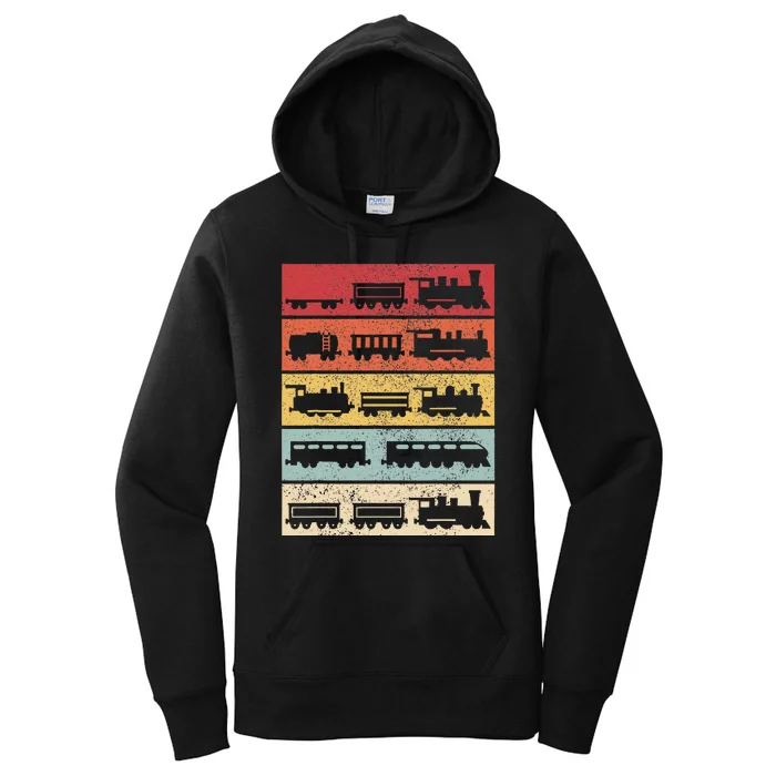 Wagon Train Model Train Conductor Train Lover Vintage Train Women's Pullover Hoodie