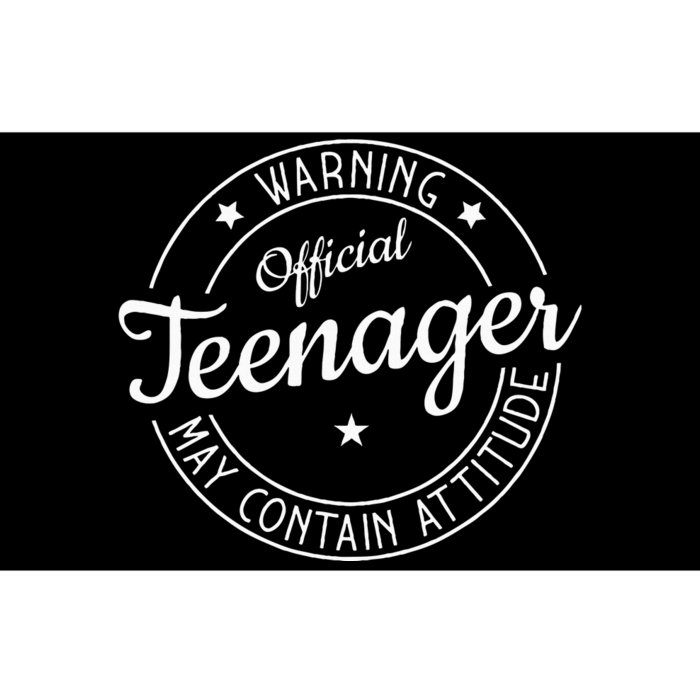 Warning Teenager May Contain Attitude Teenager Bumper Sticker