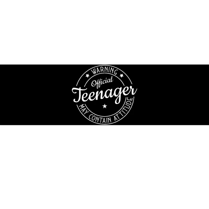 Warning Teenager May Contain Attitude Teenager Bumper Sticker