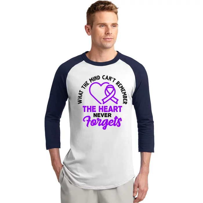 What The Mind Can't Remember The Heart Never Forgets Pancreatic Cancer Baseball Sleeve Shirt