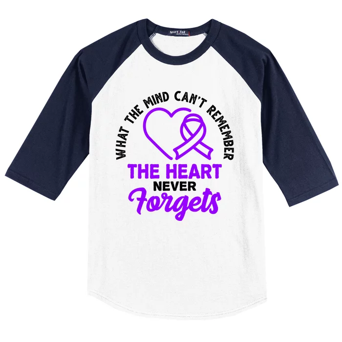 What The Mind Can't Remember The Heart Never Forgets Pancreatic Cancer Baseball Sleeve Shirt