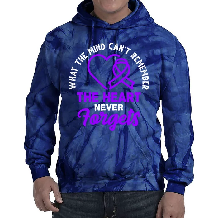 What The Mind Can't Remember The Heart Never Forgets Pancreatic Cancer Tie Dye Hoodie