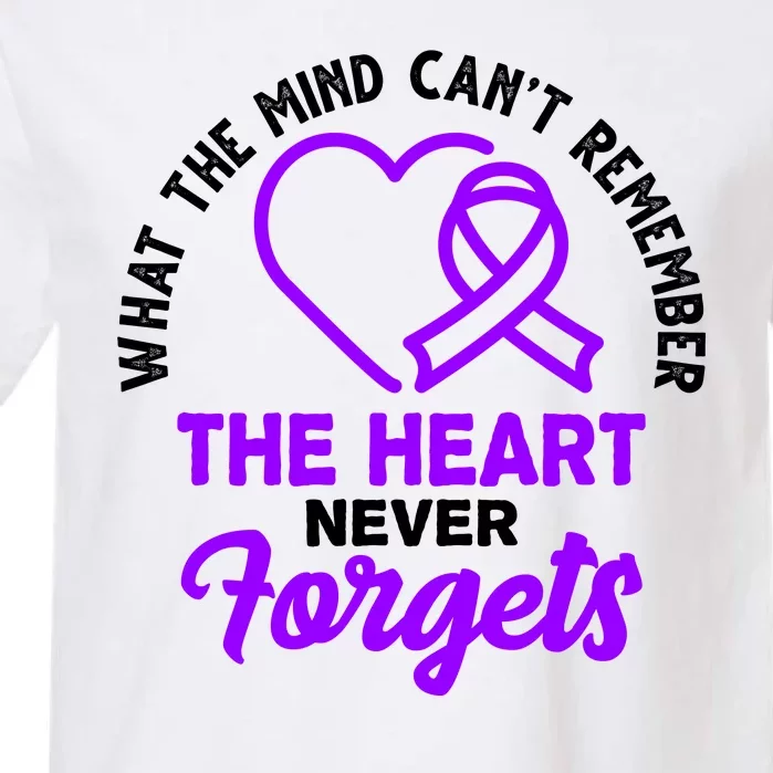 What The Mind Can't Remember The Heart Never Forgets Pancreatic Cancer Garment-Dyed Heavyweight T-Shirt