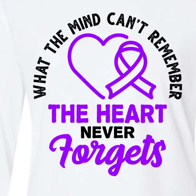 What The Mind Can't Remember The Heart Never Forgets Pancreatic Cancer Womens Cotton Relaxed Long Sleeve T-Shirt