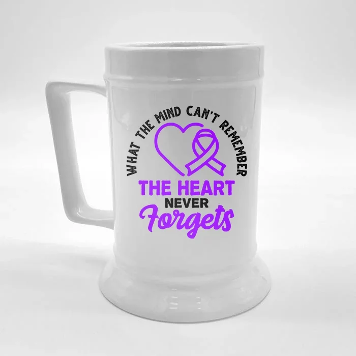 What The Mind Can't Remember The Heart Never Forgets Pancreatic Cancer Front & Back Beer Stein