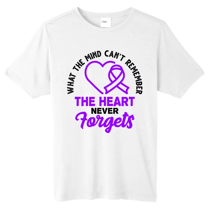 What The Mind Can't Remember The Heart Never Forgets Pancreatic Cancer ChromaSoft Performance T-Shirt