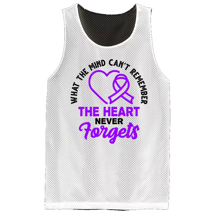 What The Mind Can't Remember The Heart Never Forgets Pancreatic Cancer Mesh Reversible Basketball Jersey Tank