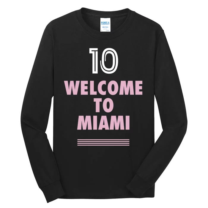 Welcome To Miami Leo 10 GOAT Tall Long Sleeve T-Shirt