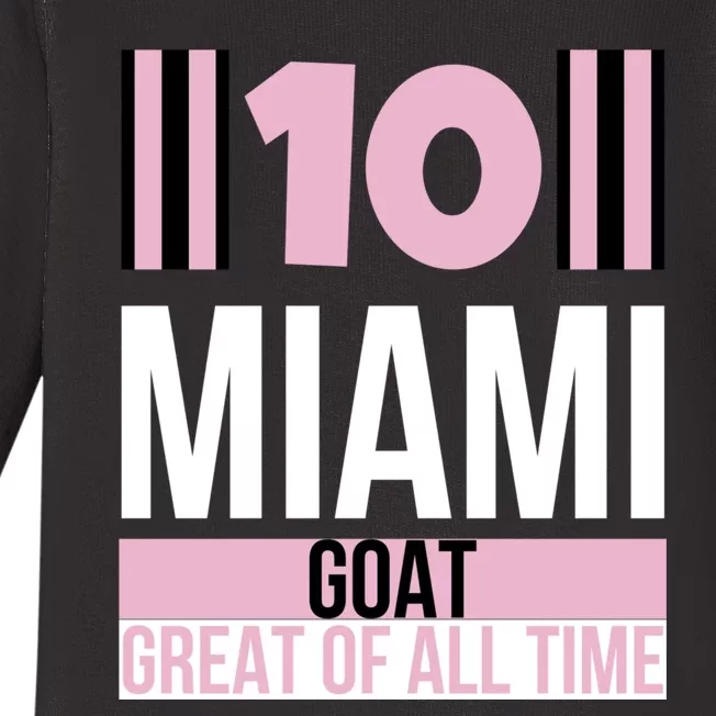 Welcome To Miami 10 GOAT Baby Long Sleeve Bodysuit