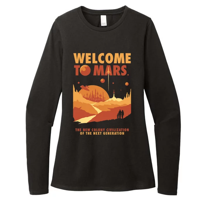 Welcome To Mars Womens CVC Long Sleeve Shirt