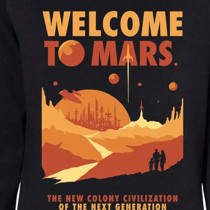 Welcome To Mars Womens California Wash Sweatshirt