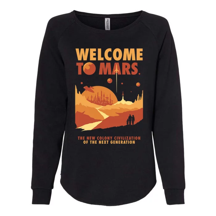 Welcome To Mars Womens California Wash Sweatshirt