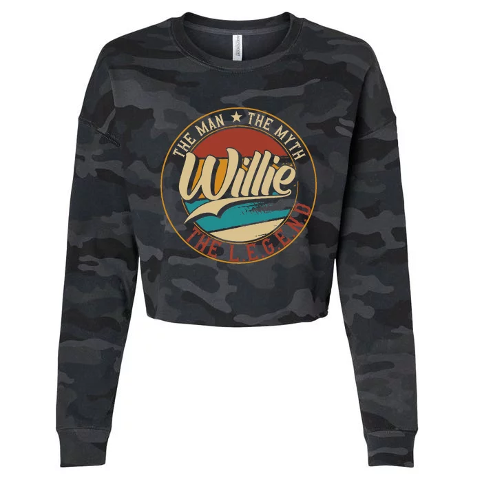 Willie The Man The Myth The Legend Cropped Pullover Crew