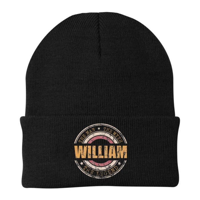 William The Man The Myth The Legend First Name William Knit Cap Winter Beanie