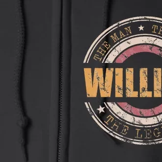 William The Man The Myth The Legend First Name William Full Zip Hoodie