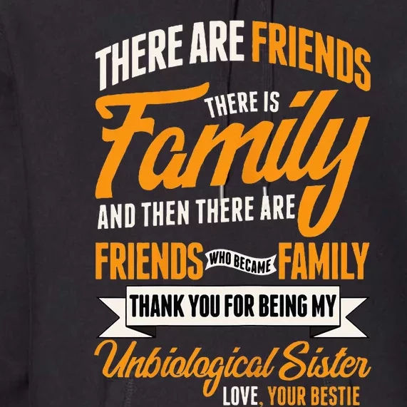 Wo To My Best Friend Unbiological Sisters Premium Hoodie