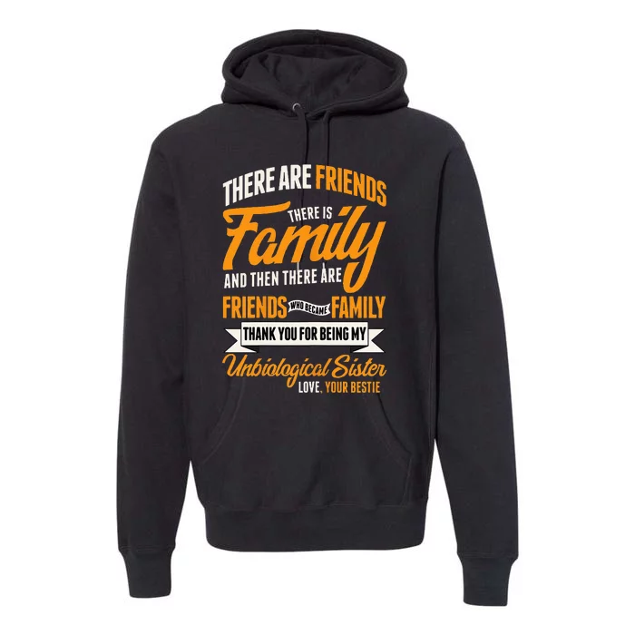 Wo To My Best Friend Unbiological Sisters Premium Hoodie