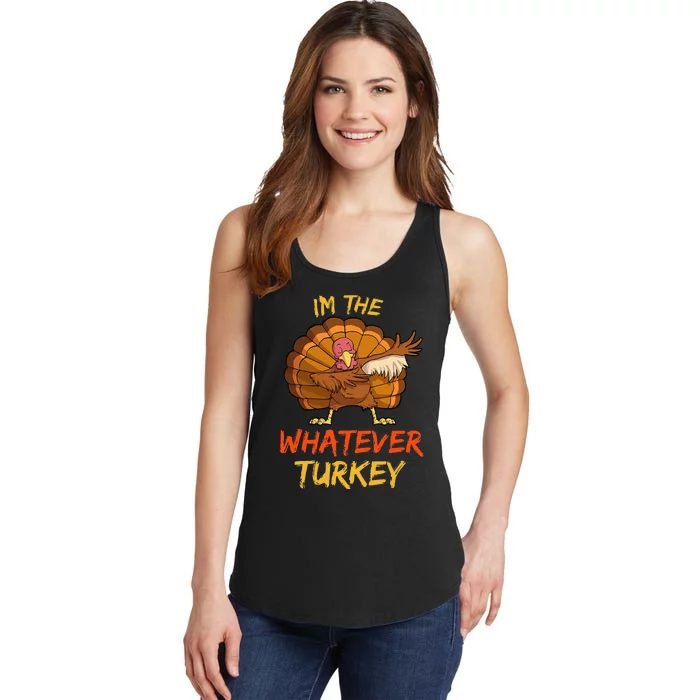 Whatever Turkey Matching Family Group Thanksgiving Party PJ Ladies Essential Tank