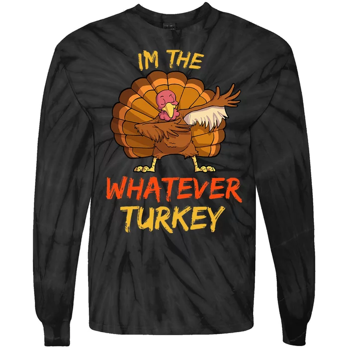 Whatever Turkey Matching Family Group Thanksgiving Party PJ Tie-Dye Long Sleeve Shirt