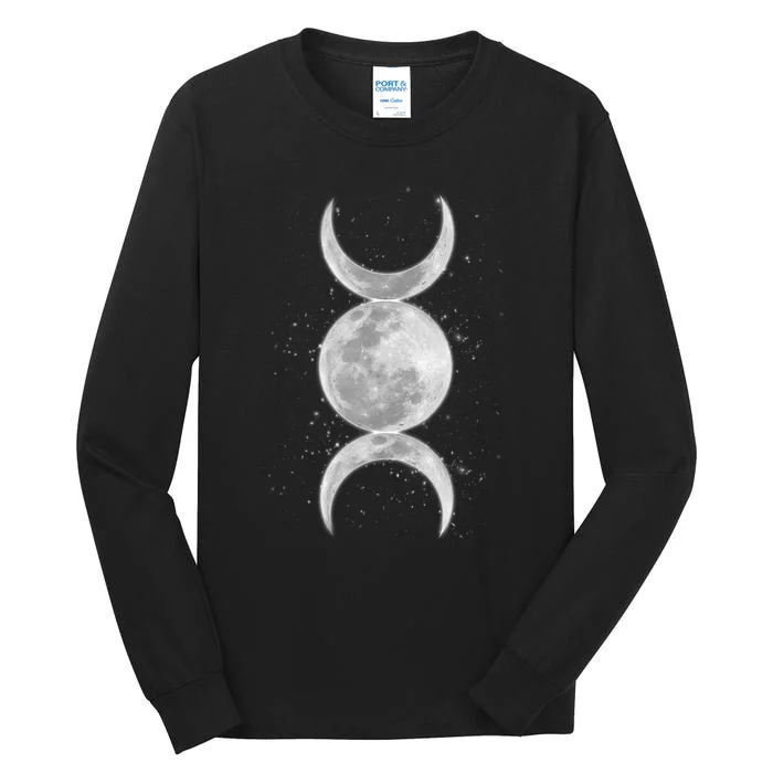 Wiccan Triple Moon Goddess Feminist Pagan Witch Halloween Tall Long Sleeve T-Shirt