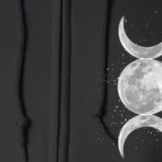 Wiccan Triple Moon Goddess Feminist Pagan Witch Halloween Full Zip Hoodie