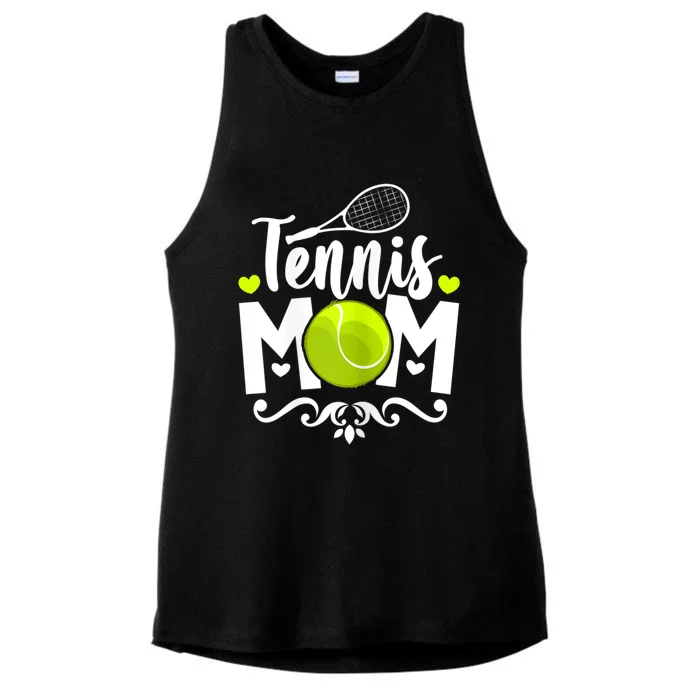 Womens Tennis Mom Ladies Tri-Blend Wicking Tank