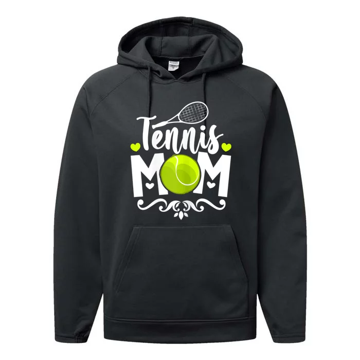 Womens Tennis Mom Performance Fleece Hoodie