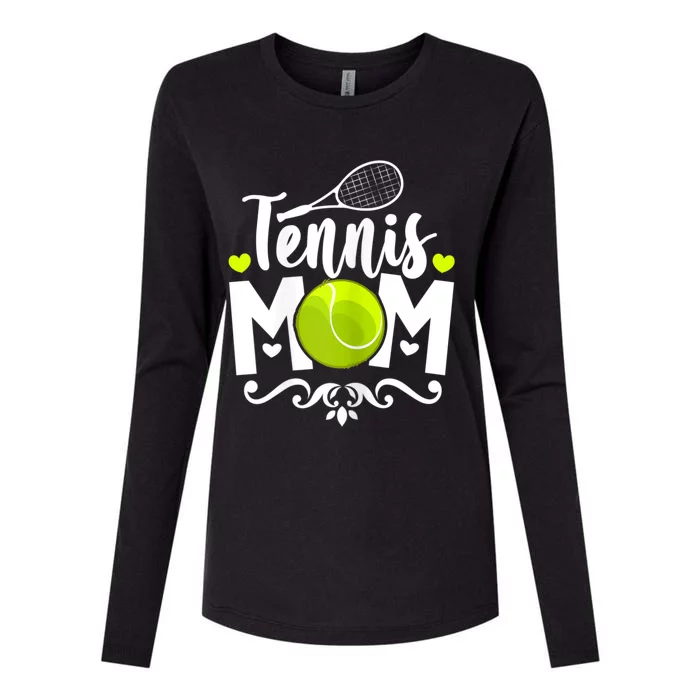 Womens Tennis Mom Womens Cotton Relaxed Long Sleeve T-Shirt