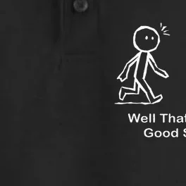 Well Thats Not A Good Sign Funny Stick Figure Dry Zone Grid Performance Polo