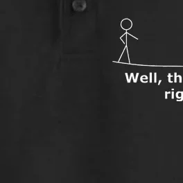 Well That's not right. Funny Stick Figure Graphic Tees Dry Zone Grid Performance Polo