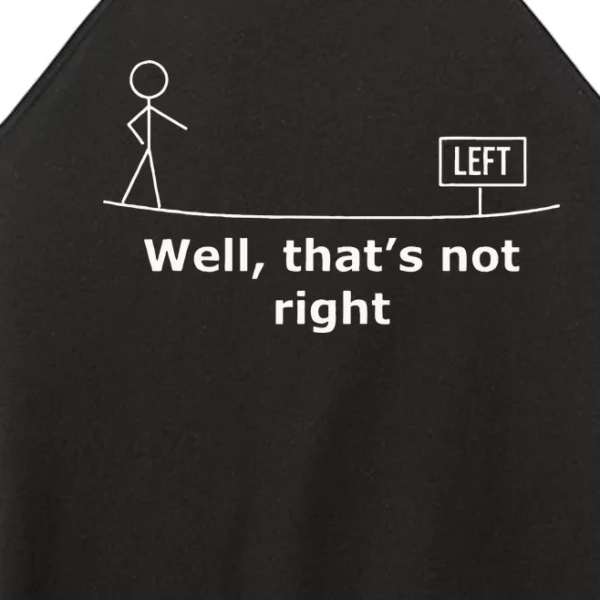 Well That's not right. Funny Stick Figure Graphic Tees Women’s Perfect Tri Rocker Tank