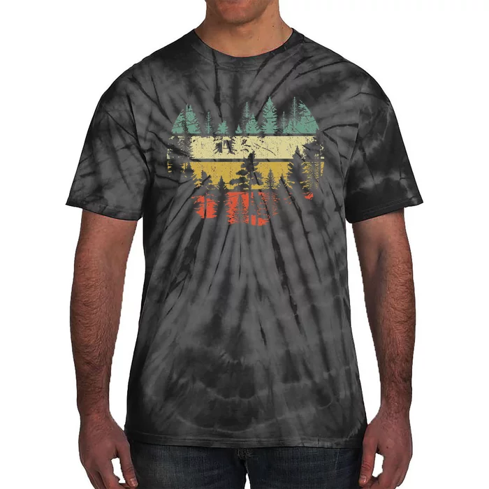 Wildlife Trees Outdoors Nature Retro Forest Tie-Dye T-Shirt