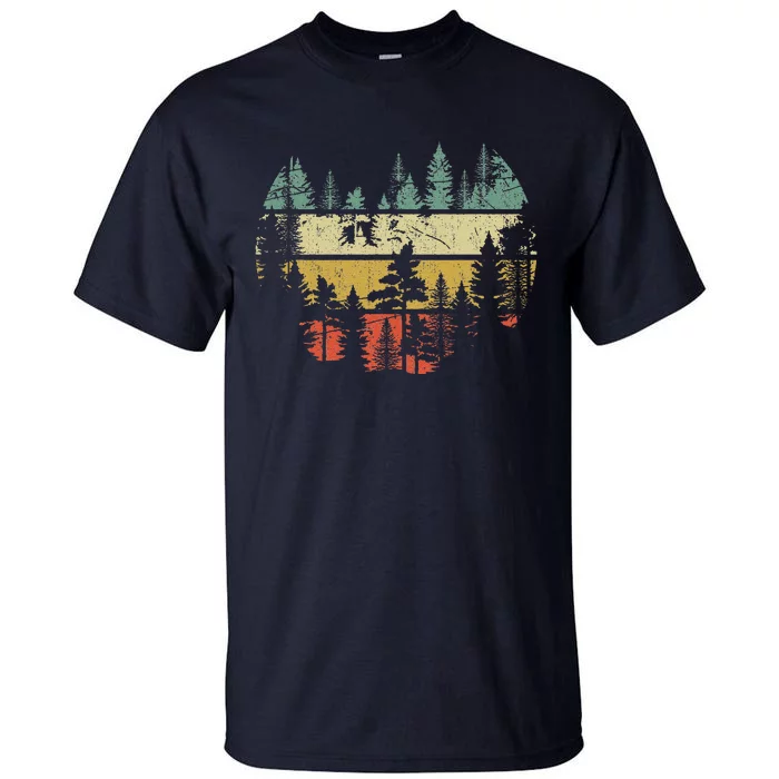 Wildlife Trees Outdoors Nature Retro Forest Tall T-Shirt