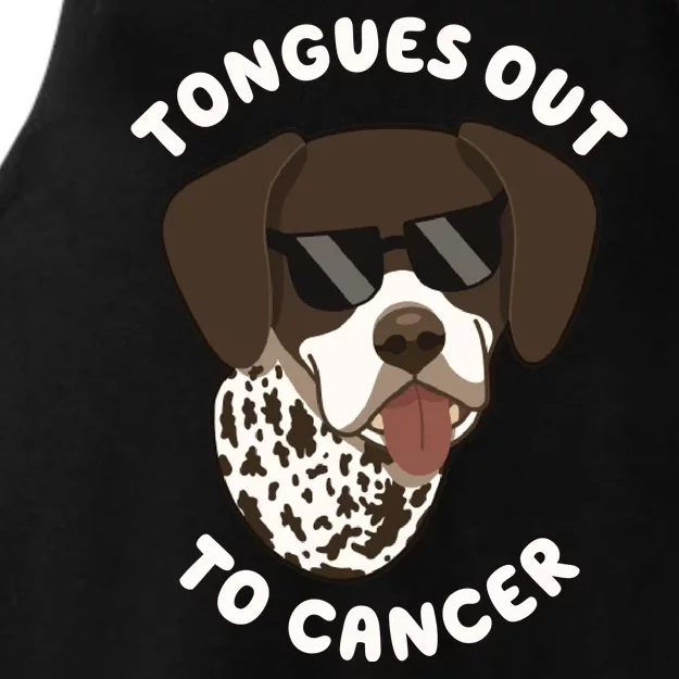 Wyatt Tongues Out To Cancer Ladies Tri-Blend Wicking Tank