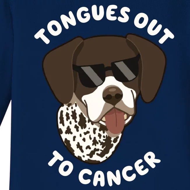 Wyatt Tongues Out To Cancer Baby Long Sleeve Bodysuit